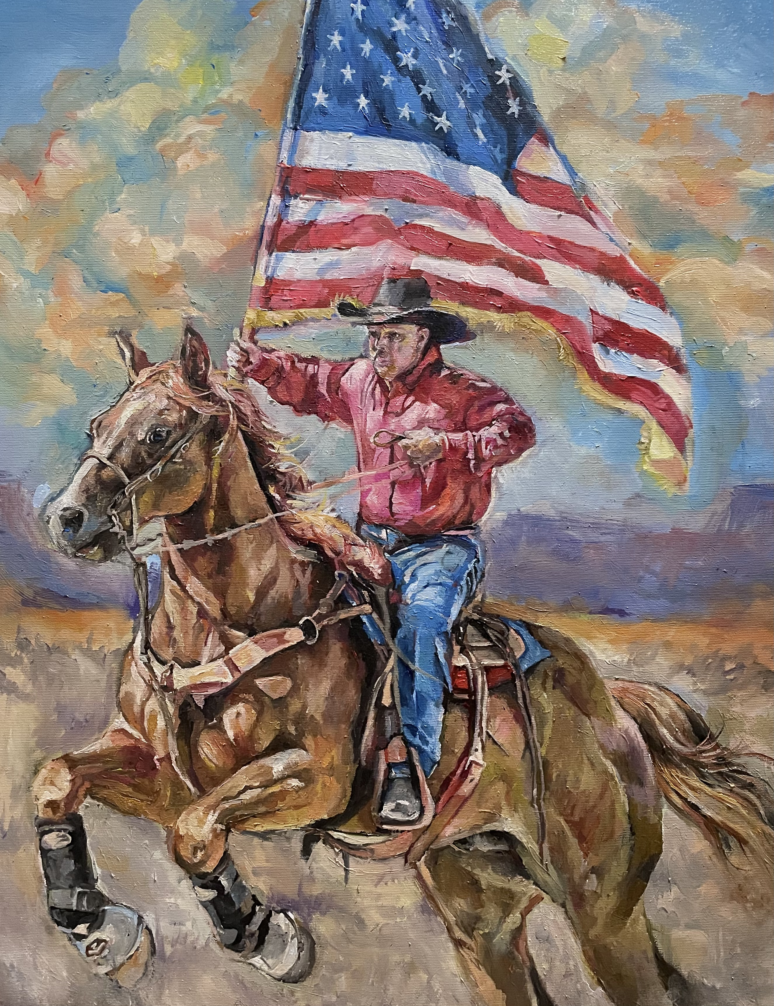 Freely, Dear Cowpoke — oil painting
